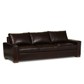 Classic Home Rivera Large Sofa With Track Arm, Lawson Leather, Fudge Model 6RIV503TLLWFUD